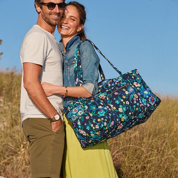 Best Selling Vera Bradley Weekender Travel Bag - MOONLIGHT GARDEN - Picture 3 of 10